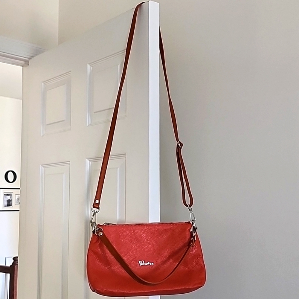 Valentina convertible hobo crossbody bag Coral
